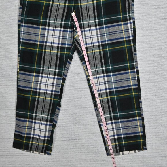 NWT Old Navy Flannel Plaid 100% Cotton Button Up Drawstring Green Pajamas XL - Picture 16 of 16